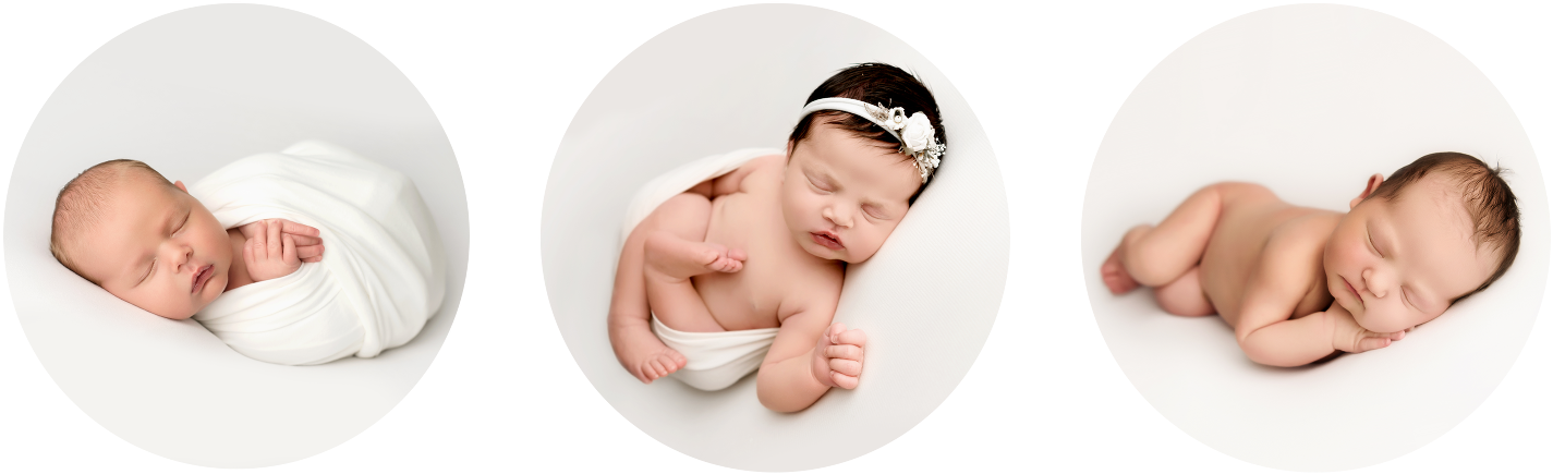 A Baby Sleeping In A White Circle