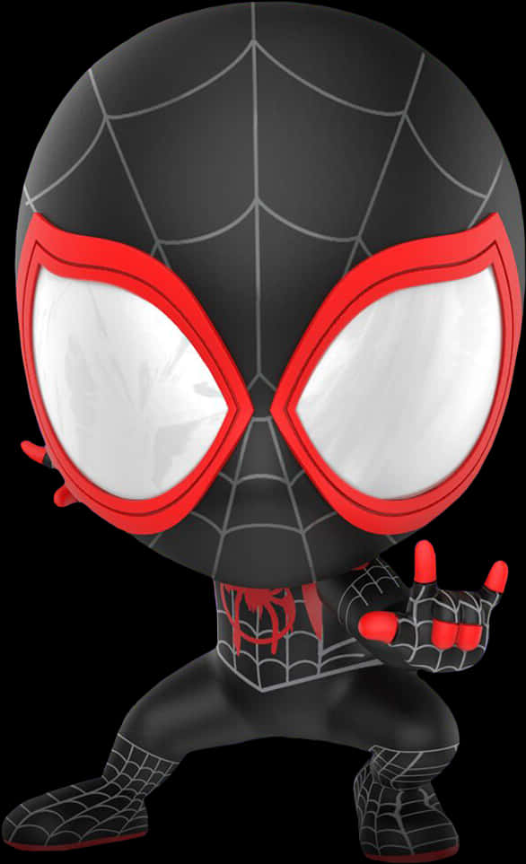 A Cartoon Character Wearing A Spider-man Garment