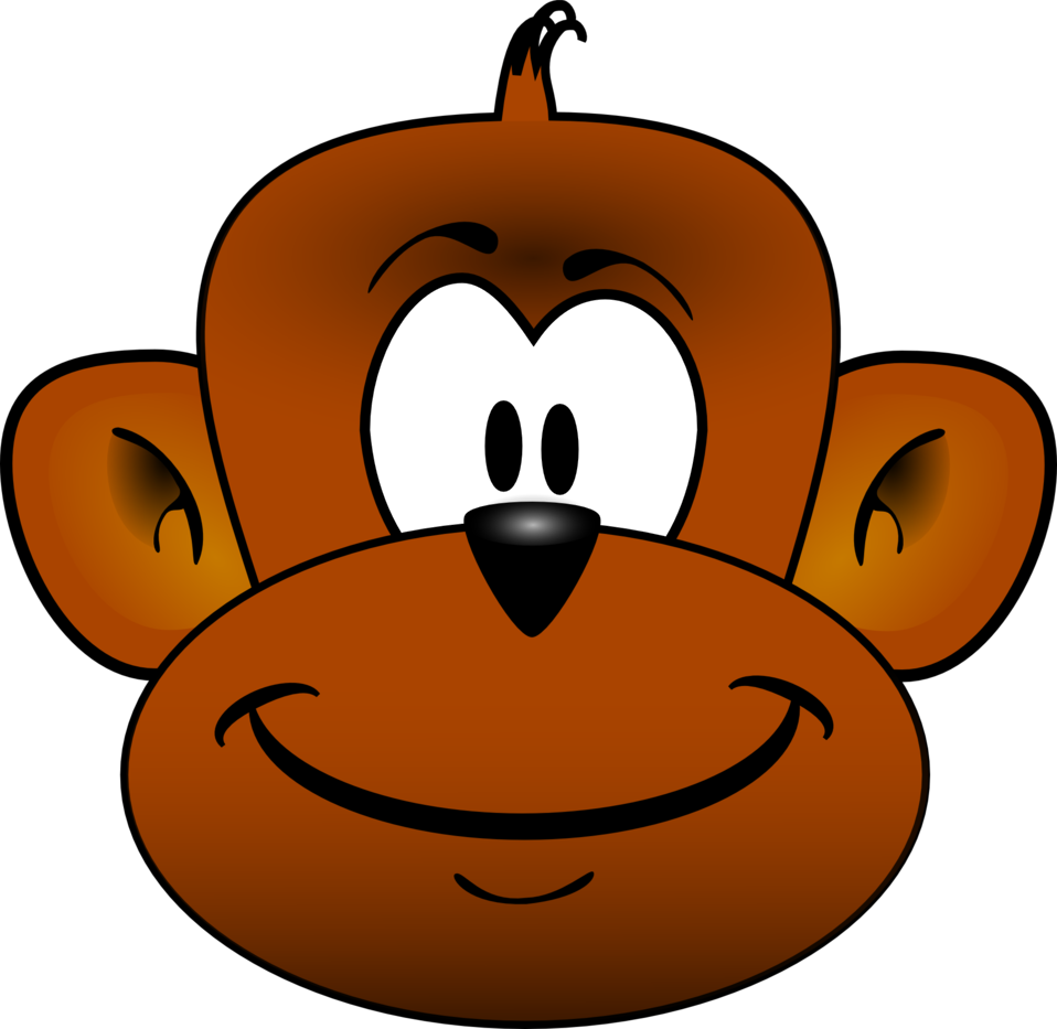 A Cartoon Of A Monkey Face