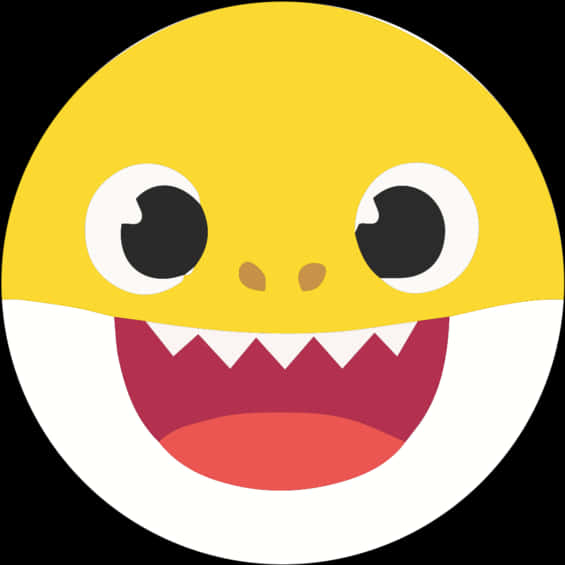 A Yellow Cartoon Character With Teeth And Mouth
