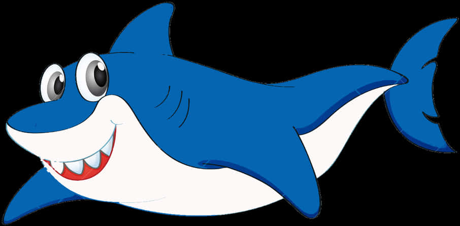 Blue Baby Shark Cartoon Clipart