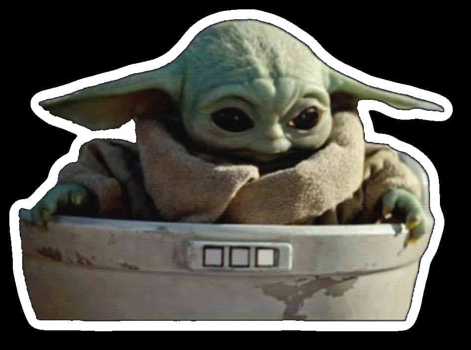 Baby Yoda In Pod Sticker