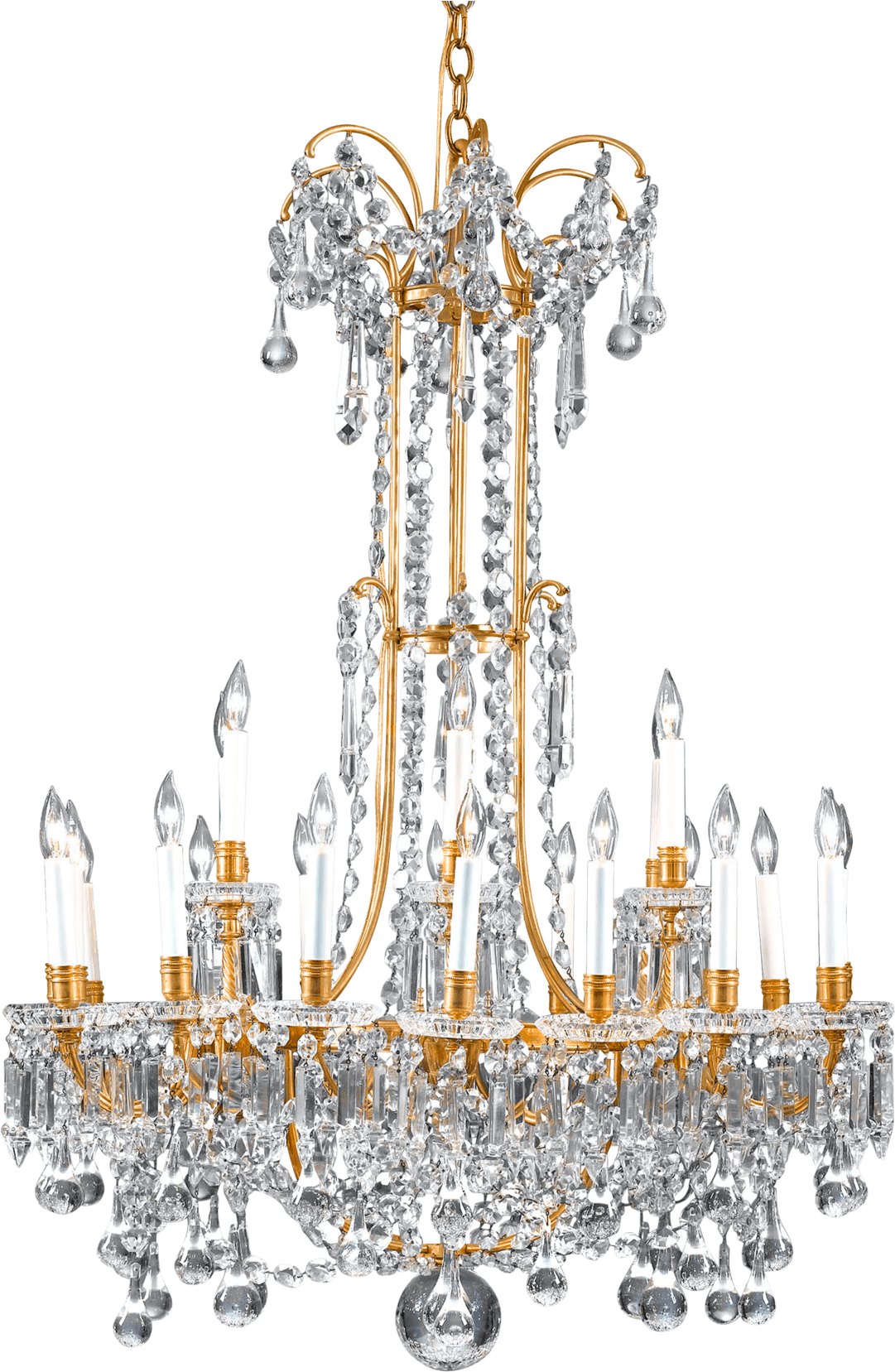 A Chandelier With Crystal Lights