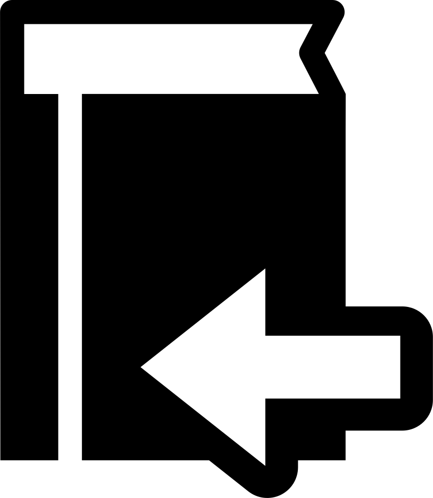 A Black And White Outline Of A Rectangle With An Arrow