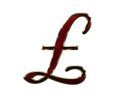 A Red And Gold Letter L