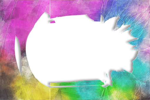 A Black Silhouette Of A Bird On A Colorful Background