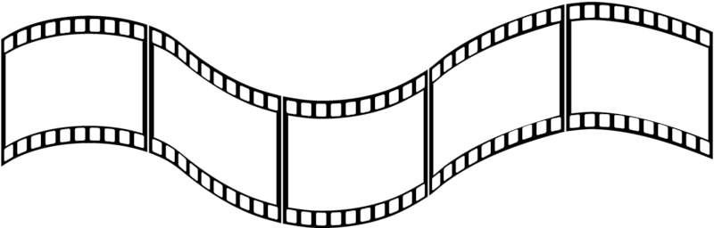 A Film Strip On A Black Background