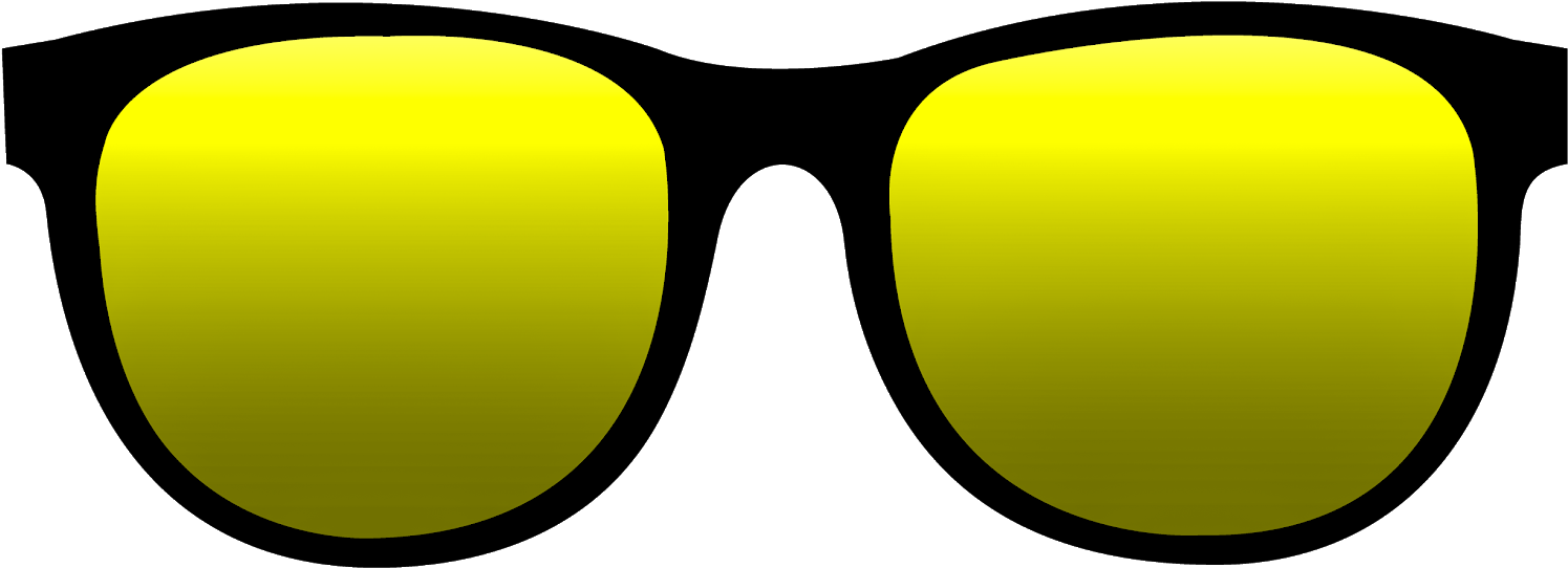 Yellow And Black Glasses With Black Background