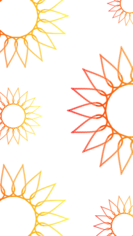 A Group Of Colorful Sun Designs