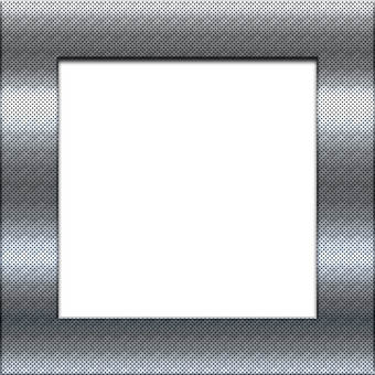 A Silver Square Frame With A Black Background