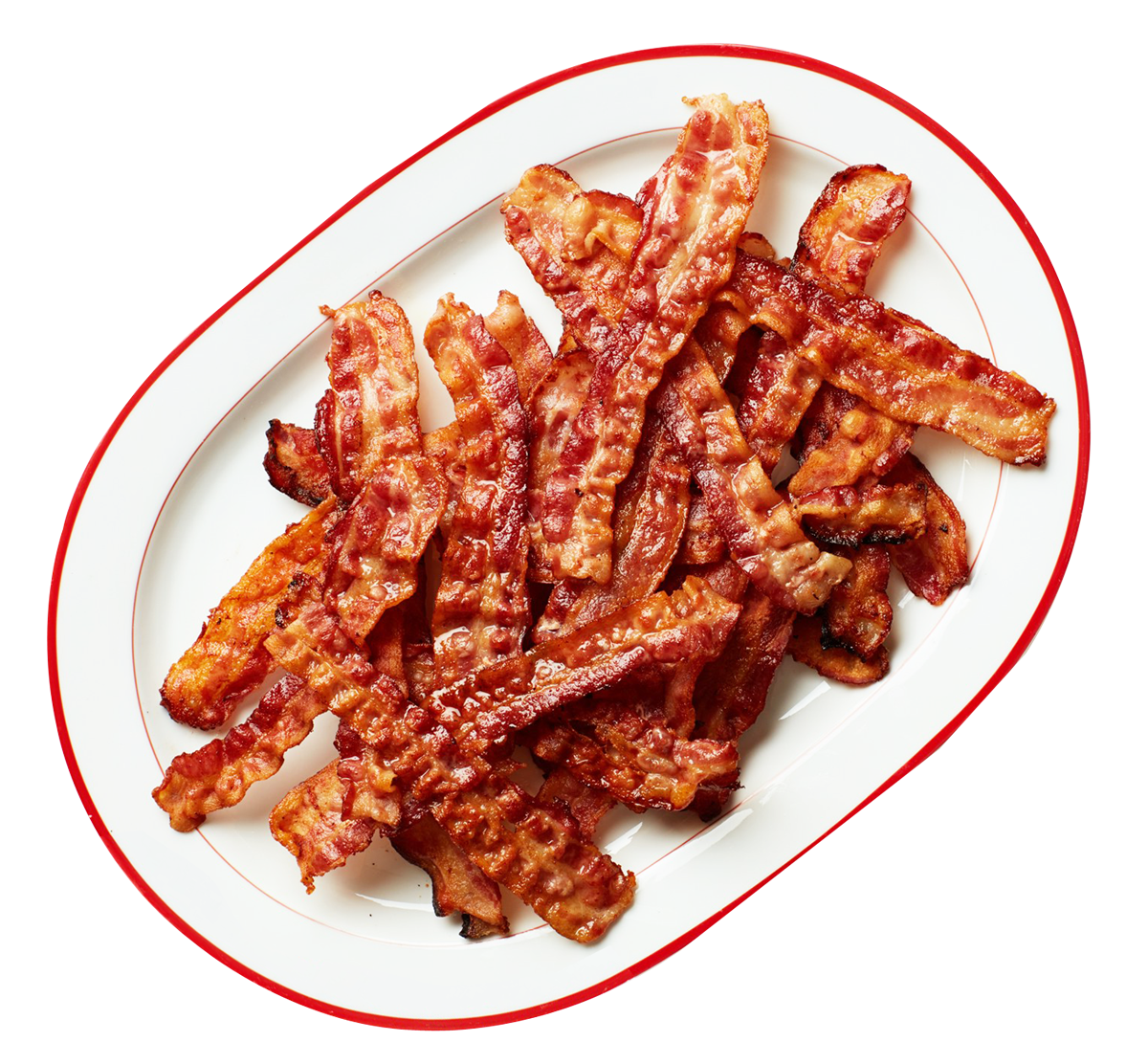 A Plate Of Cooked Bacon