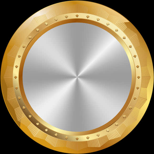 A Gold And Silver Circular Object