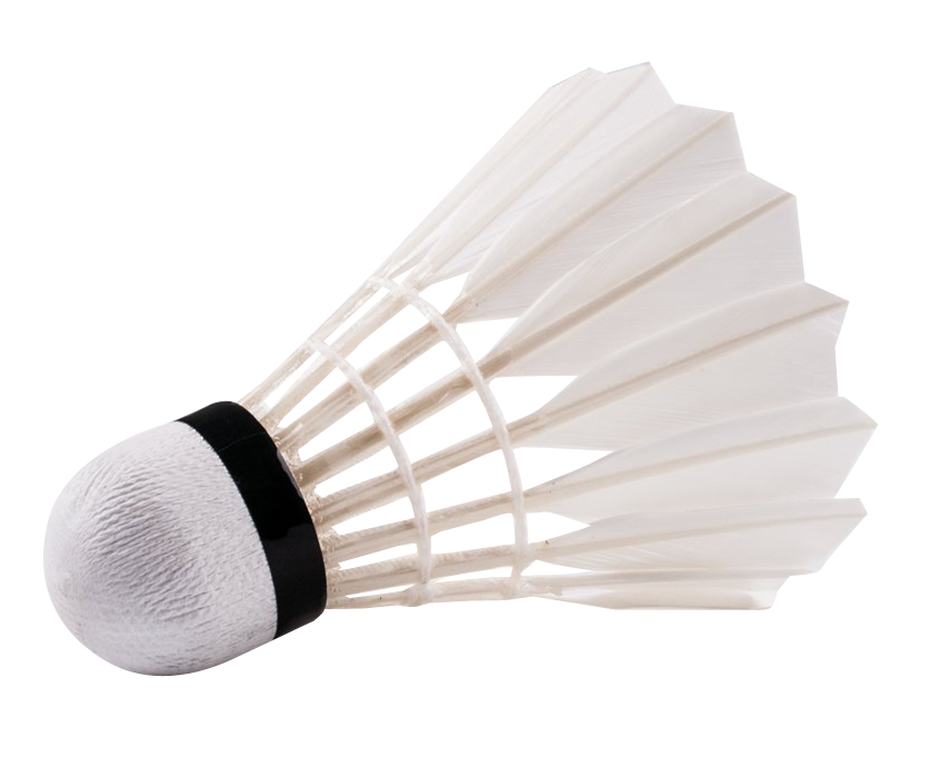 A White Shuttlecock On A Black Background