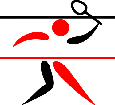 A Red And White Symbol On A Black Background