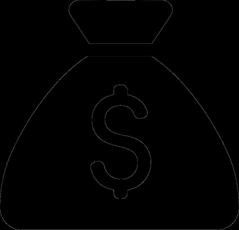 A Black And White Dollar Sign