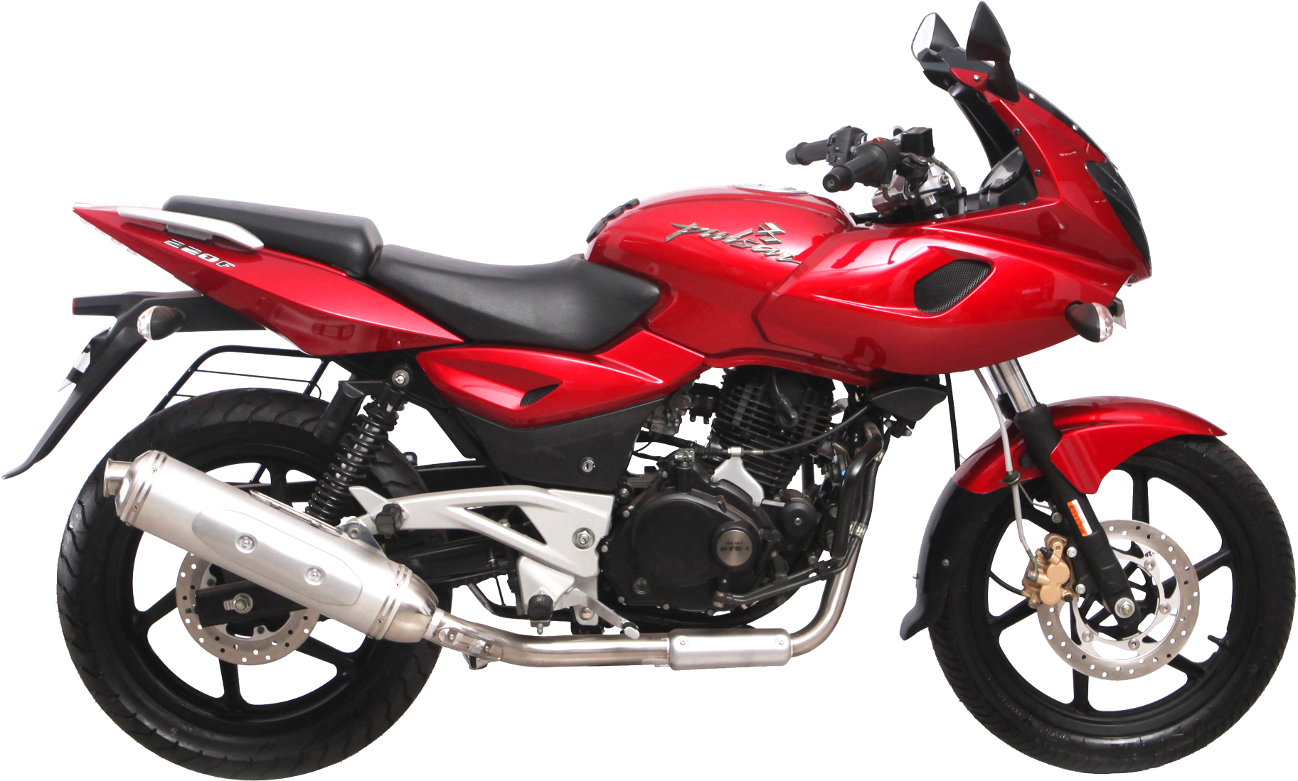 A Red And Black Motorcycle