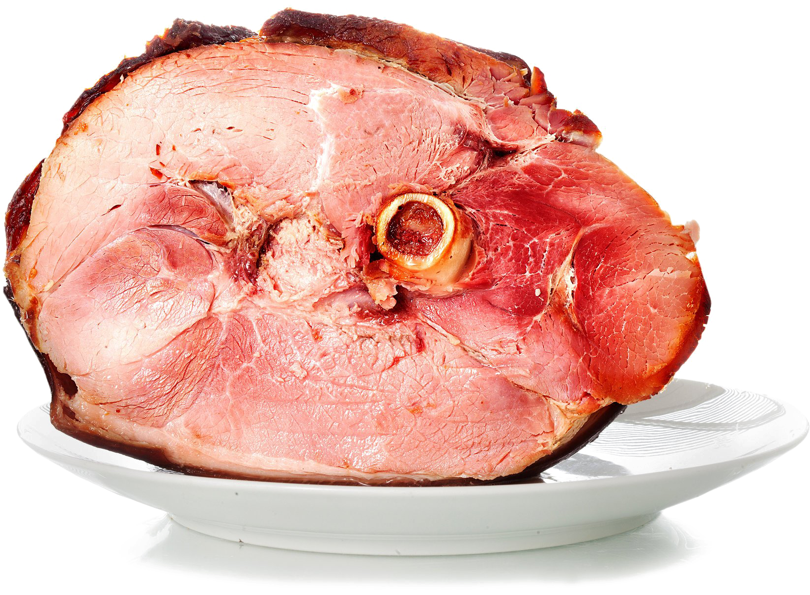 A Piece Of Ham On A Plate