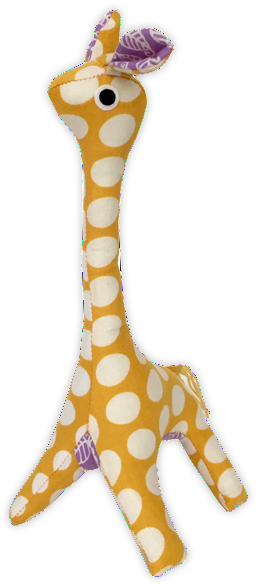 A Stuffed Giraffe With White Dots