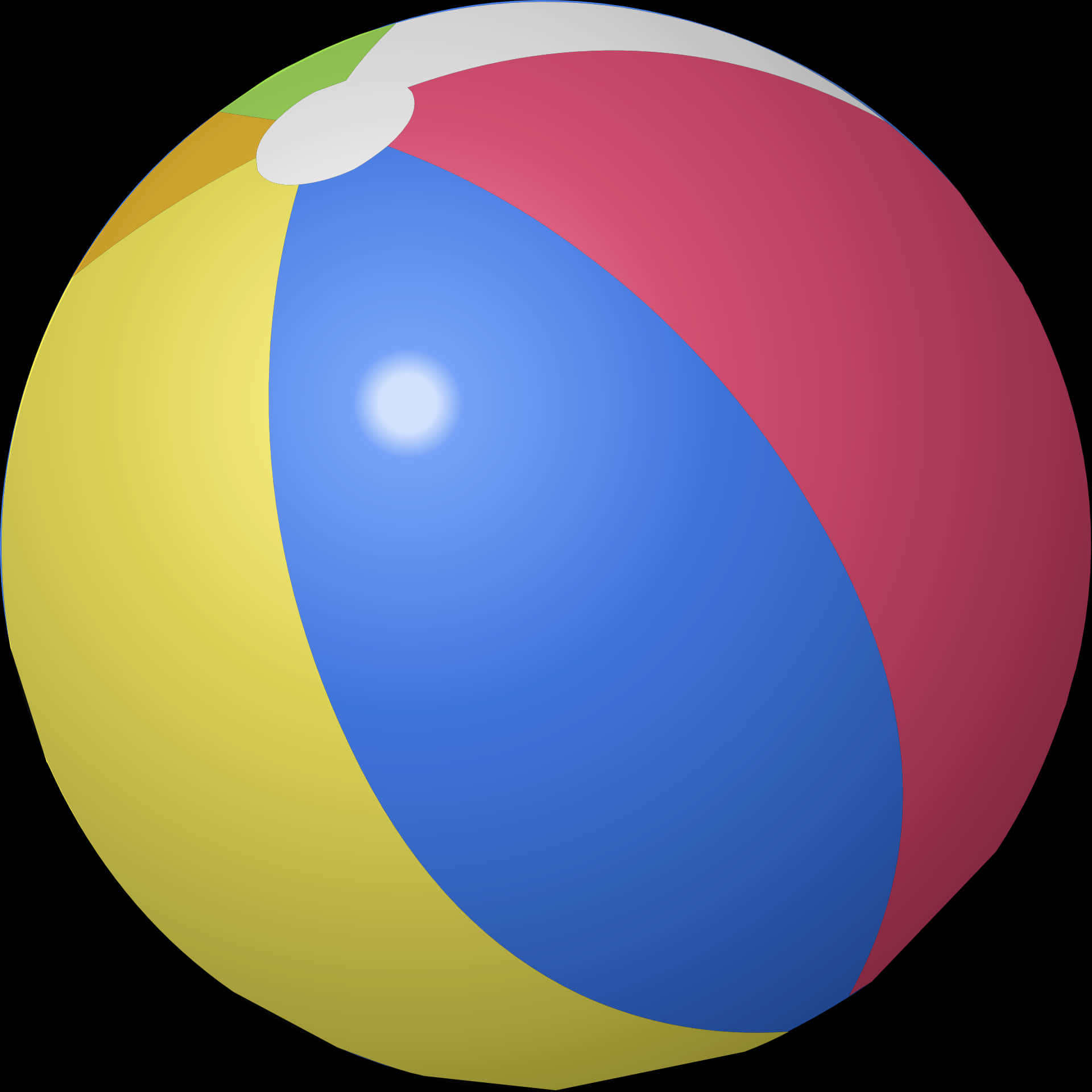 A Colorful Beach Ball On A Black Background