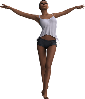 A Woman With Arms Outstretched
