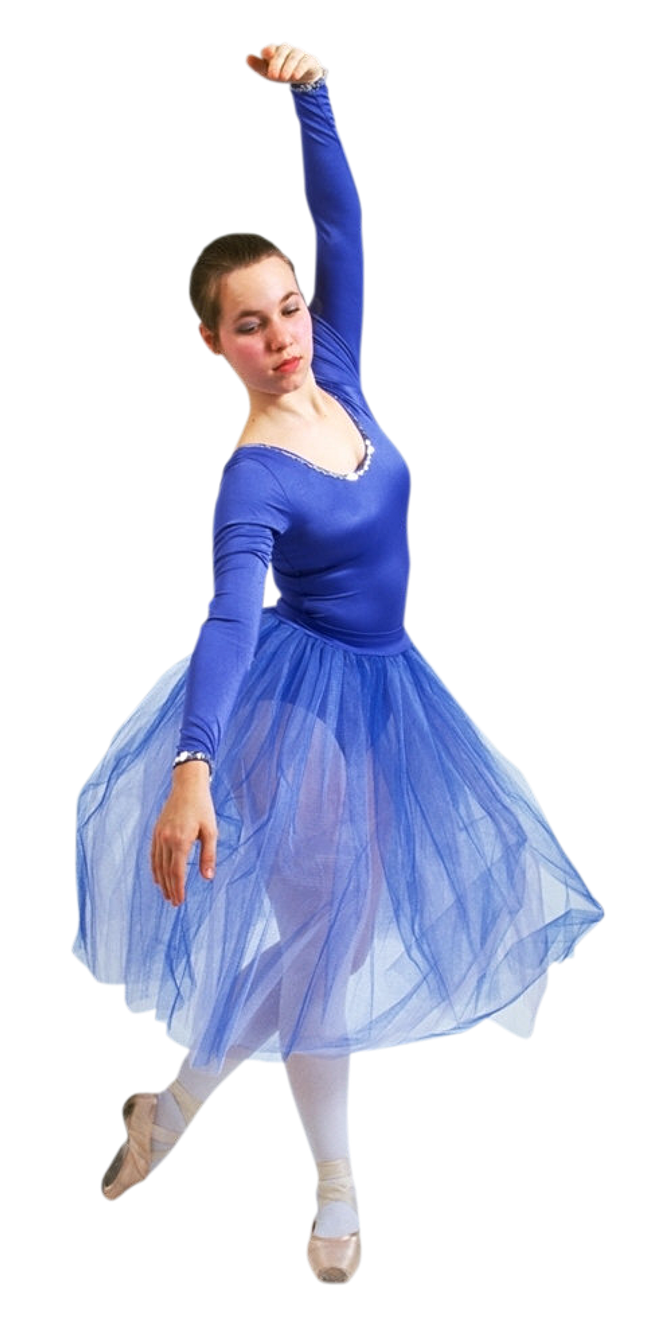 A Woman In A Blue Dress
