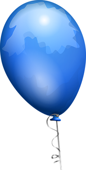 A Blue Balloon With A Pin