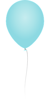 A Blue Balloon On A Black Background