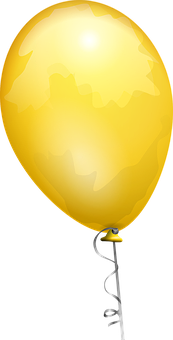 A Yellow Balloon With A Metal Hook
