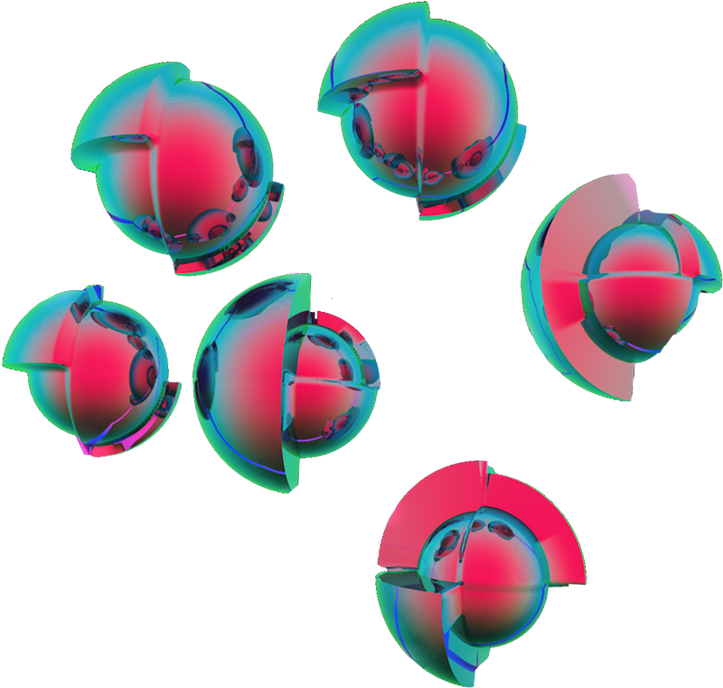 A Group Of Colorful Spheres