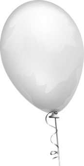 A White Balloon With A Metal Holder