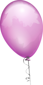A Purple Balloon With A Metal Handle