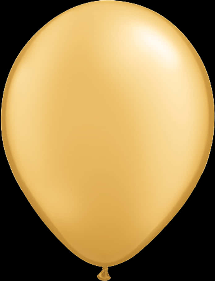 A Yellow Balloon On A Black Background