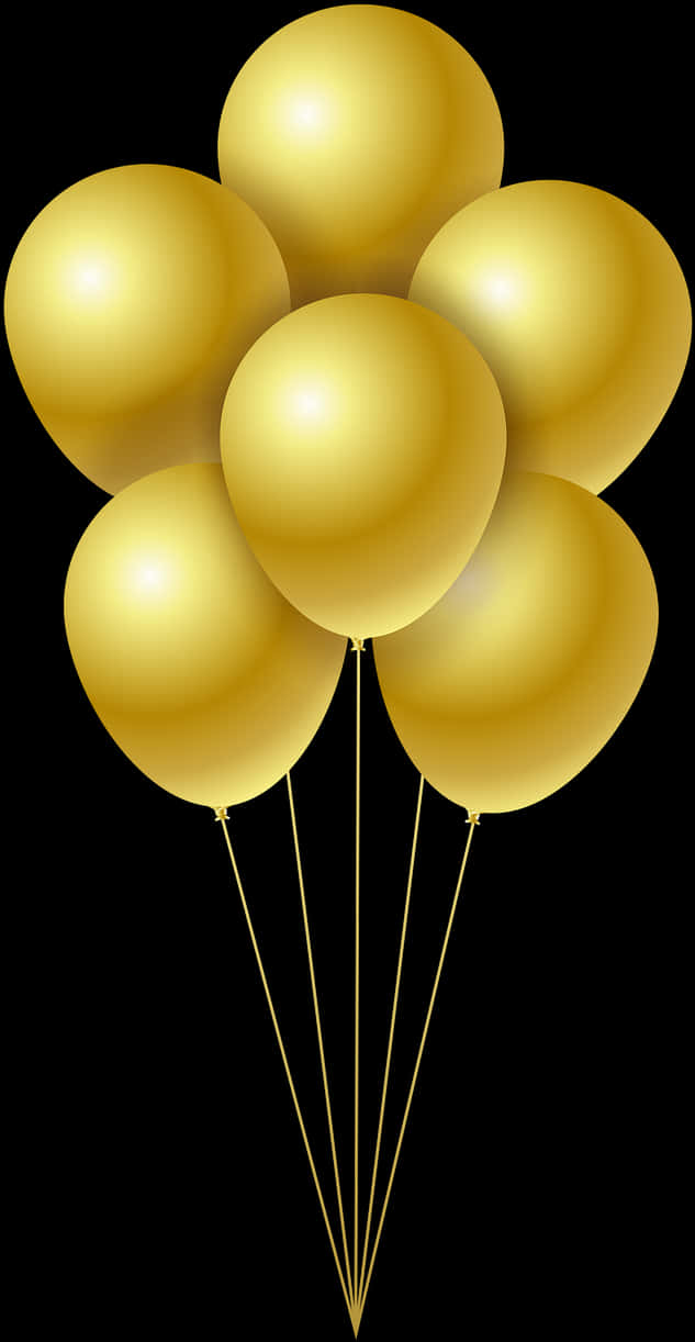 A Group Of Balloons On Strings