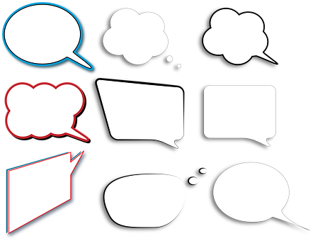 A Group Of White Speech Bubbles