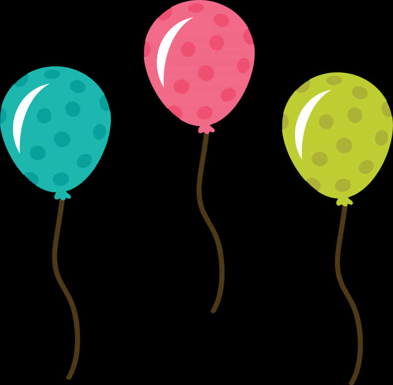 A Group Of Balloons On A Black Background