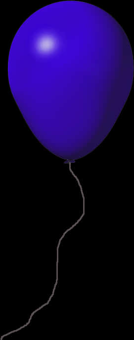 A Blue Balloon With A String
