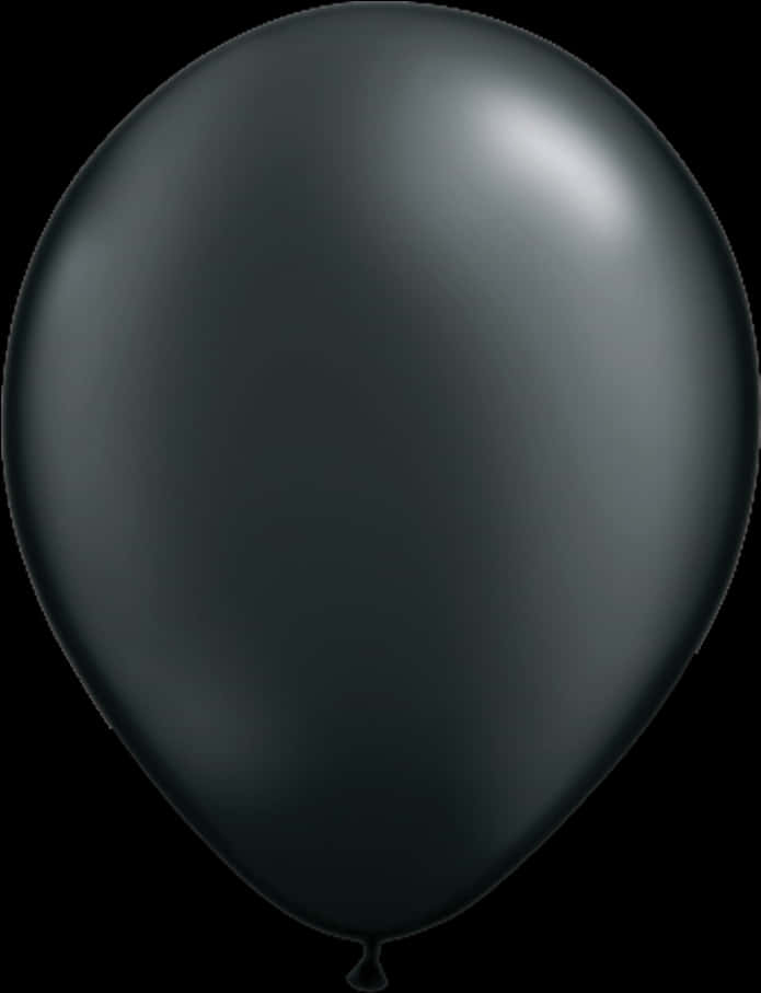 A Black Balloon On A Black Background