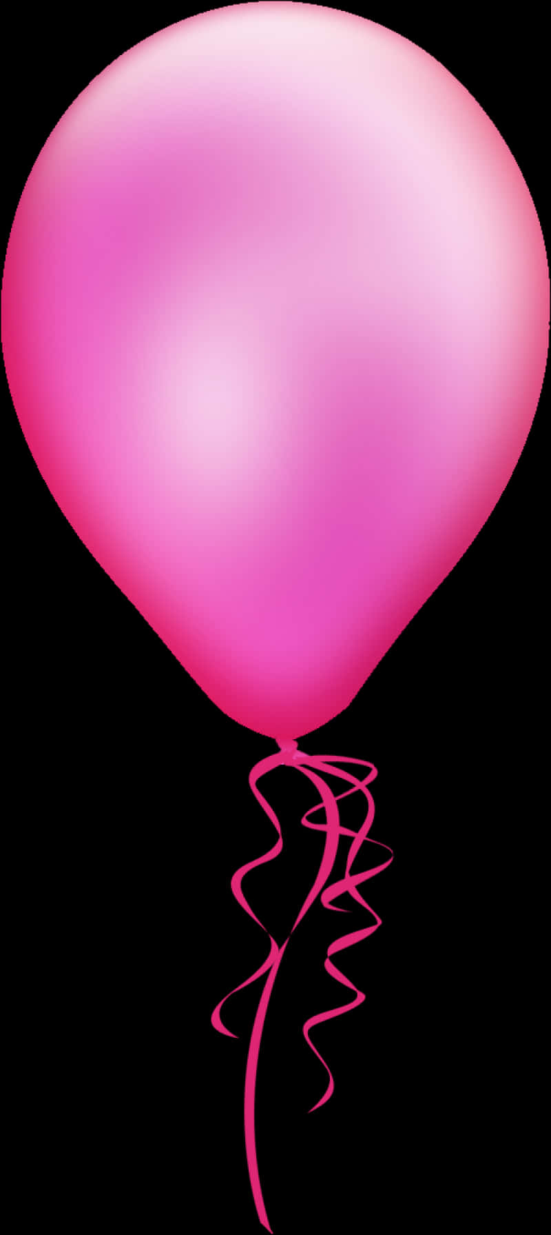 A Pink Balloon With A String