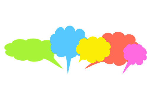 A Group Of Colorful Speech Bubbles