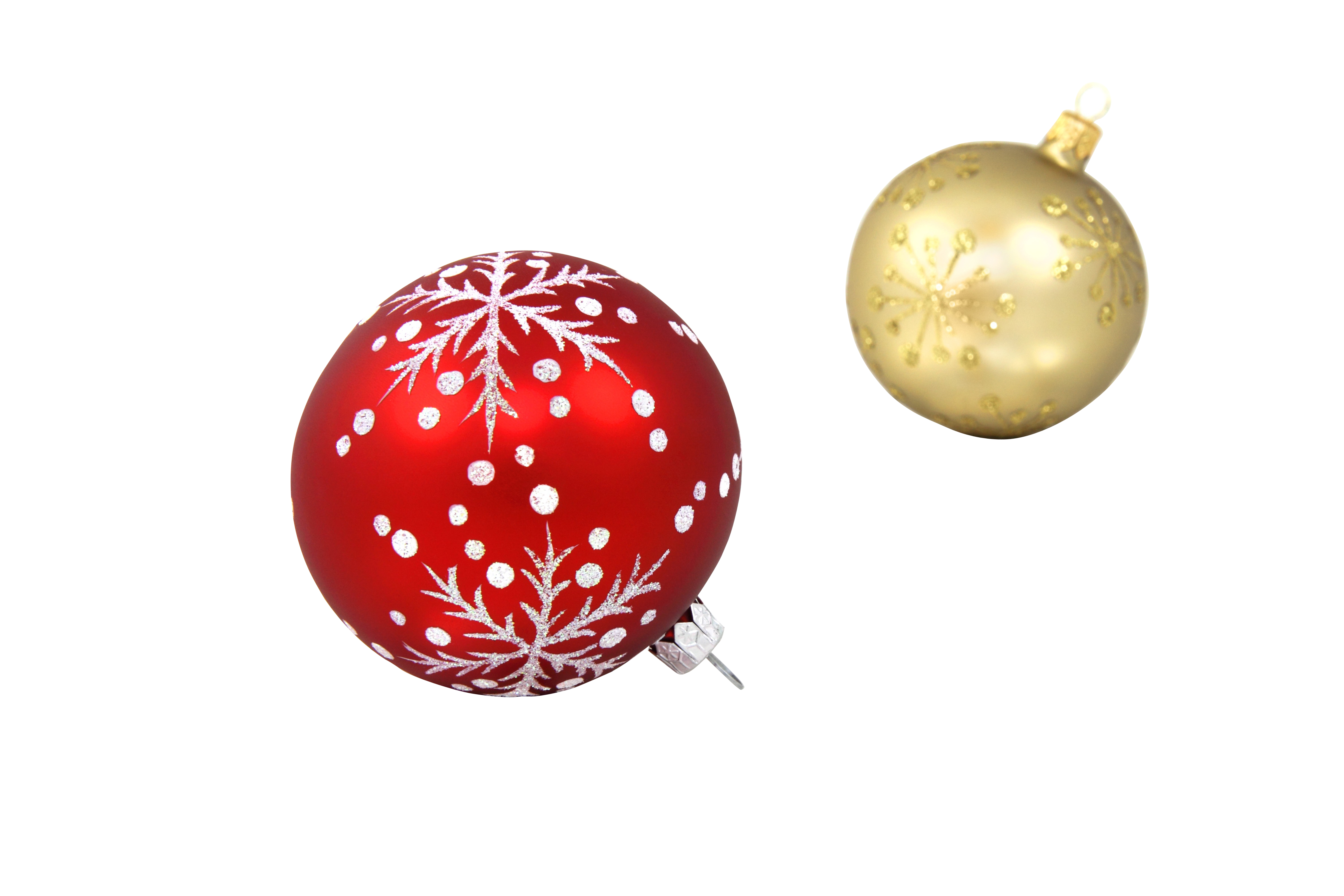 A Red And Gold Christmas Ornaments