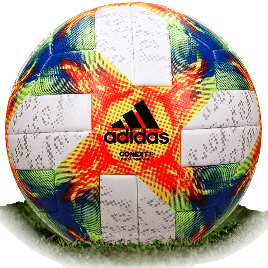 A Colorful Football Ball On Grass