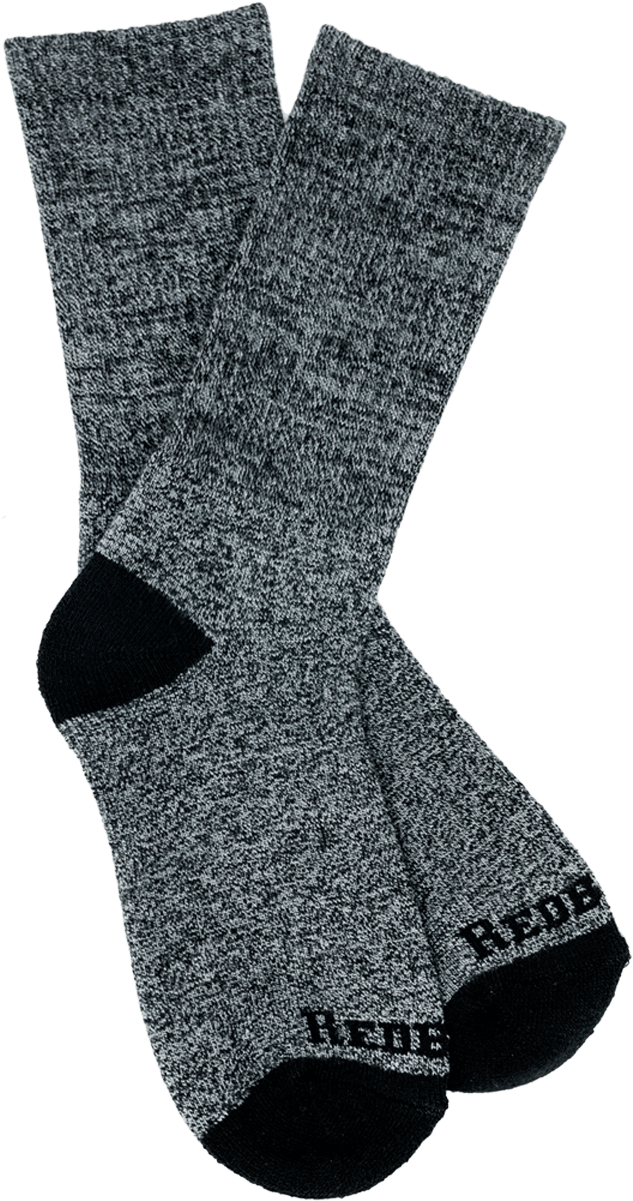 A Pair Of Grey And Black Socks