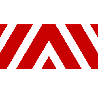 A Red And Black Triangle Logo