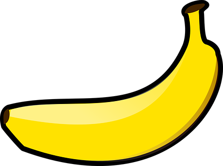 A Banana On A Black Background