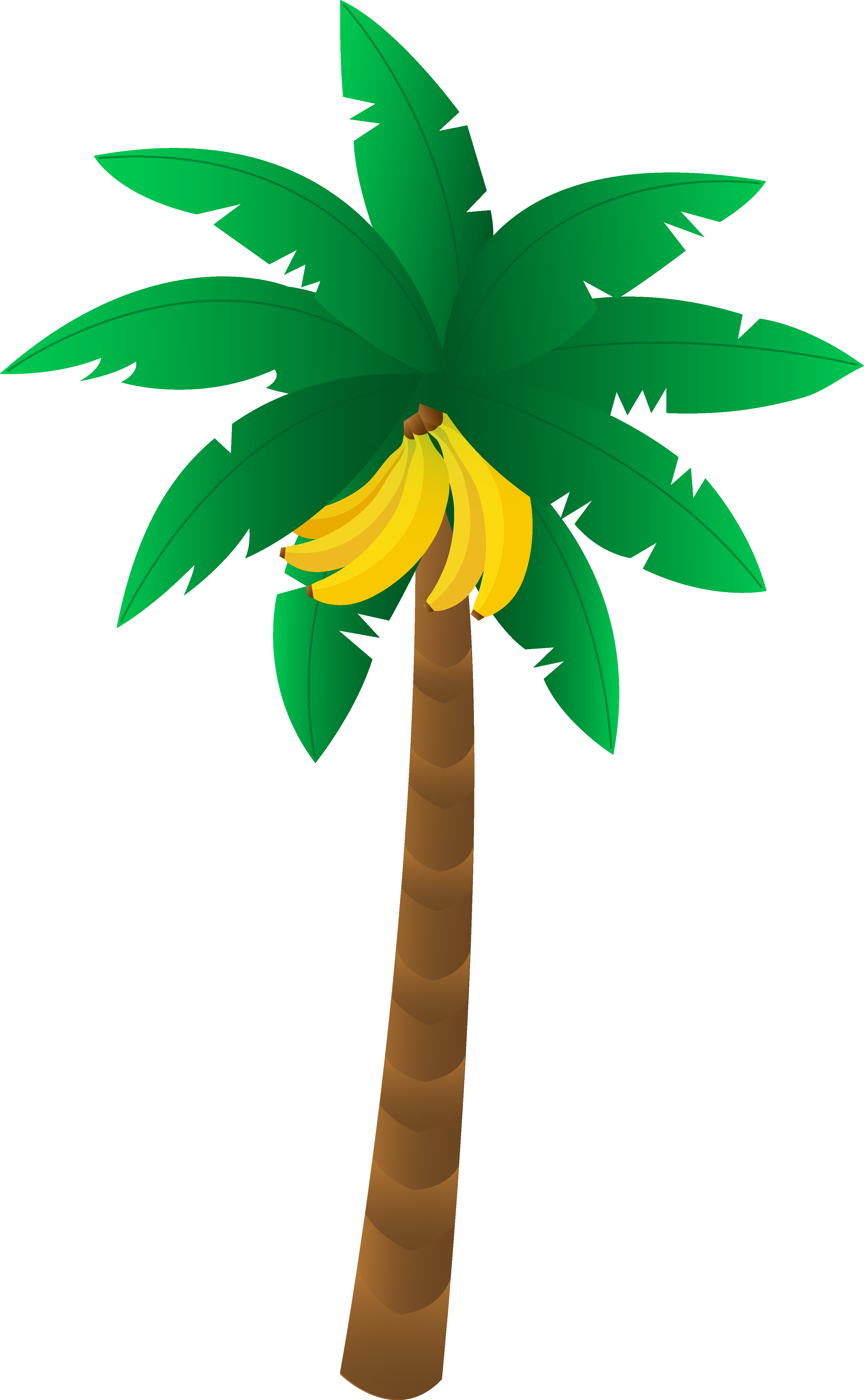 Simple Banana Tree Vector Art