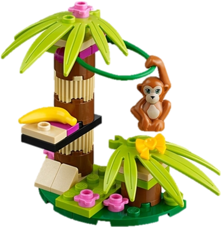 Toy Banana Tree With Monkey