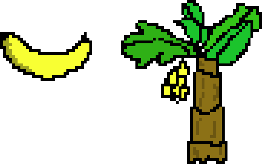 Banana Tree Pixel Art