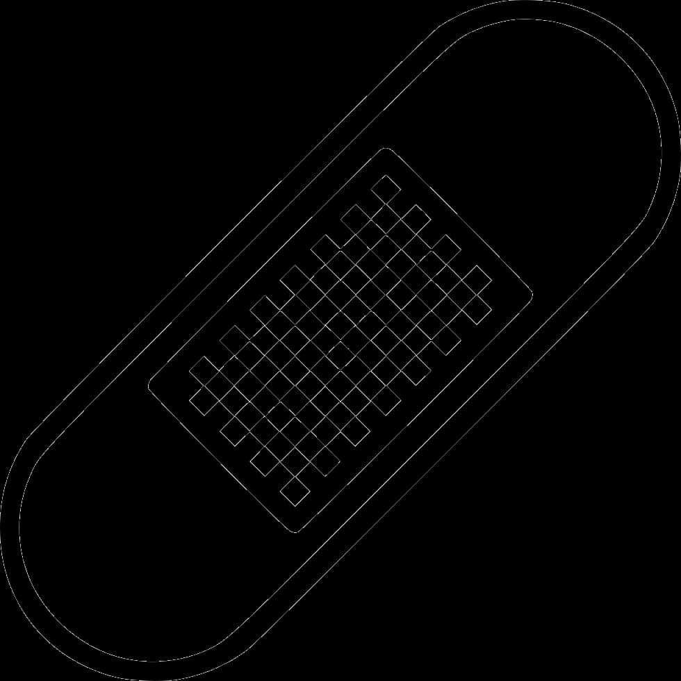 A Black And White Image Of A Band Aid