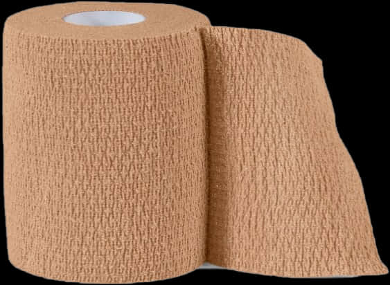 A Roll Of Brown Toilet Paper