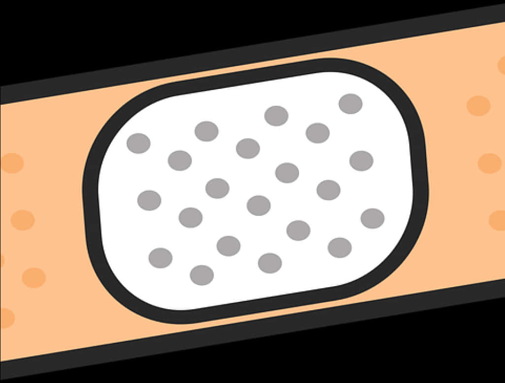 A Patch With Black And White Dots